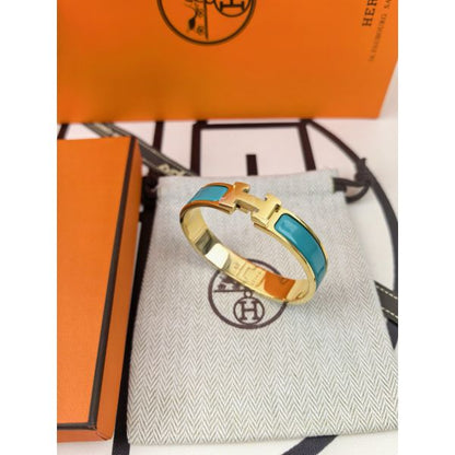 HERM Malachite Enamel Clic H Bracelet