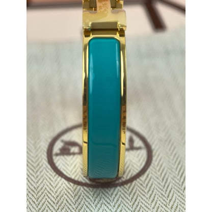 HERM Malachite Enamel Clic H Bracelet