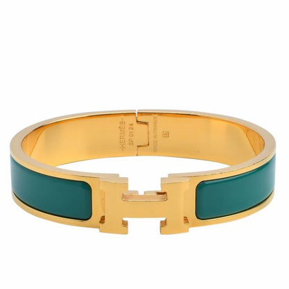 HERM Malachite Enamel Clic H Bracelet