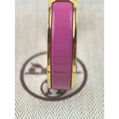 HERM Rose Purple Enamel Clic H Bracelet
