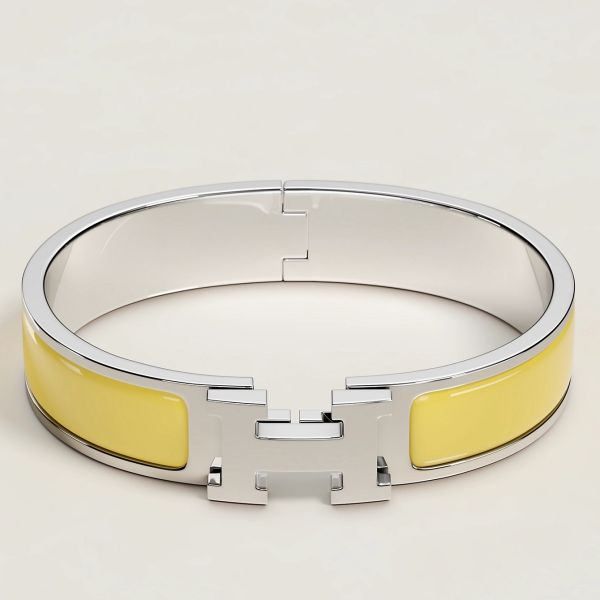 HERM Yellow Enamel Clic H Bracelet