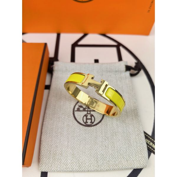 HERM Yellow Enamel Clic H Bracelet