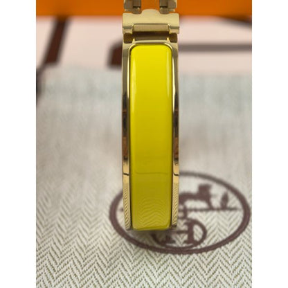 HERM Yellow Enamel Clic H Bracelet