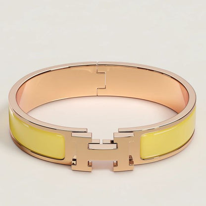 HERM Yellow Enamel Clic H Bracelet