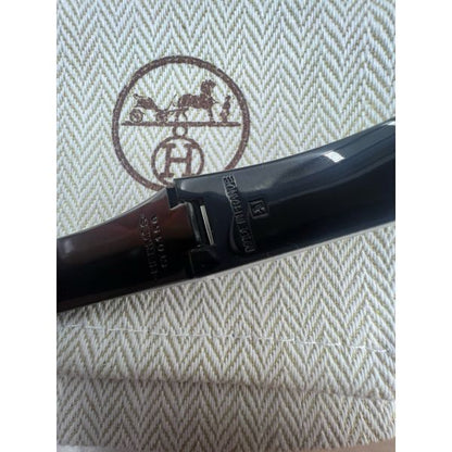 HERM So Black Enamel Clic HH Bracelet