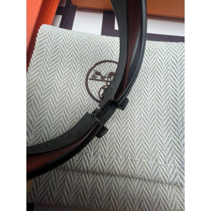 HERM So Black Enamel Clic HH Bracelet