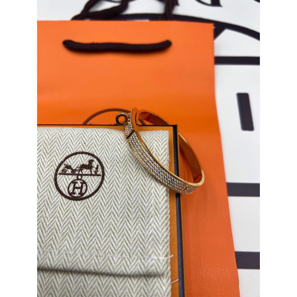 HERM Small Kelly Bracelet with Full Diamonds