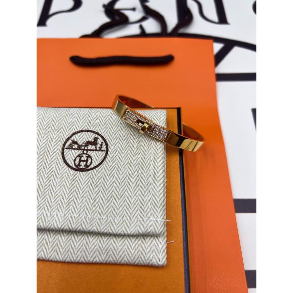 HERM Small Kelly Bracelet with Diamonds