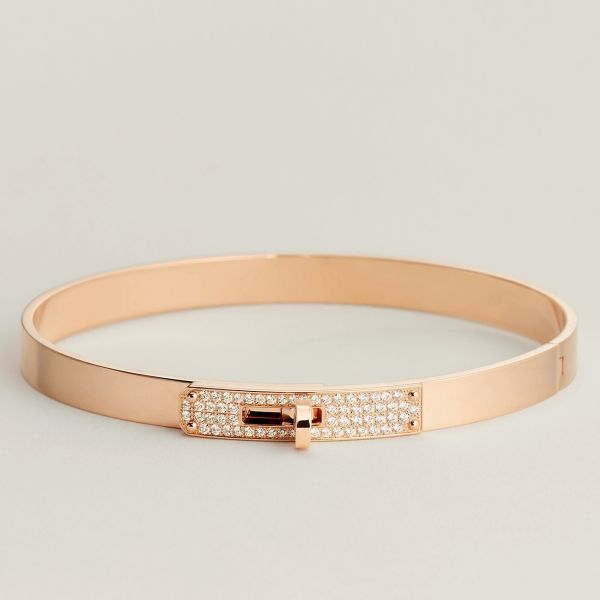 HERM Small Kelly Bracelet with Diamonds