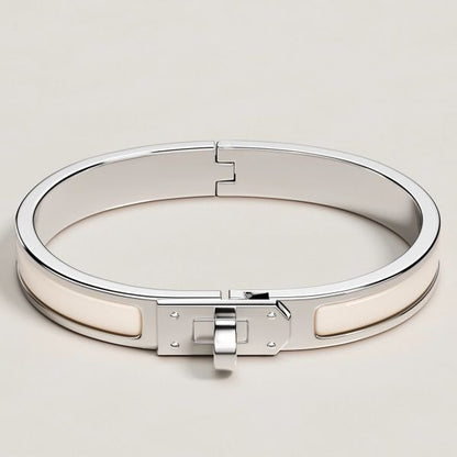 HERM Creme Mini Clic Kelly Bracelet