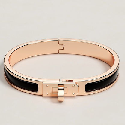 HERM Black Mini Clic Kelly Bracelet