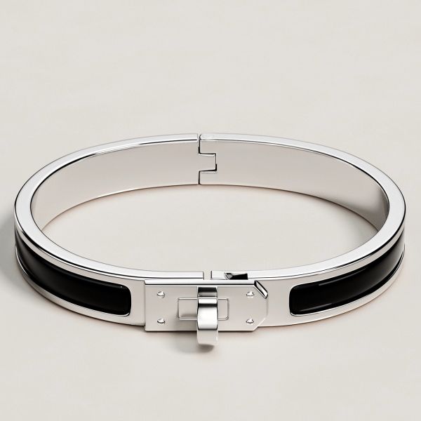 HERM Black Mini Clic Kelly Bracelet