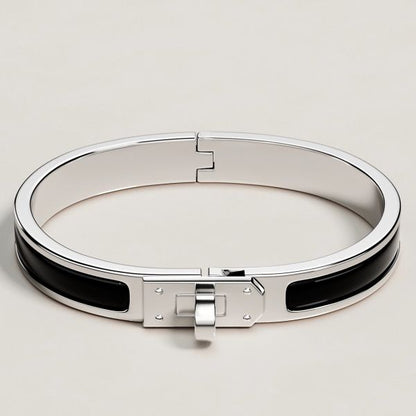 HERM Black Mini Clic Kelly Bracelet