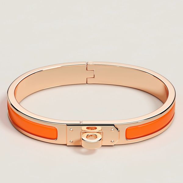HERM Orange Mini Clic Kelly Bracelet