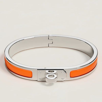 HERM Orange Mini Clic Kelly Bracelet