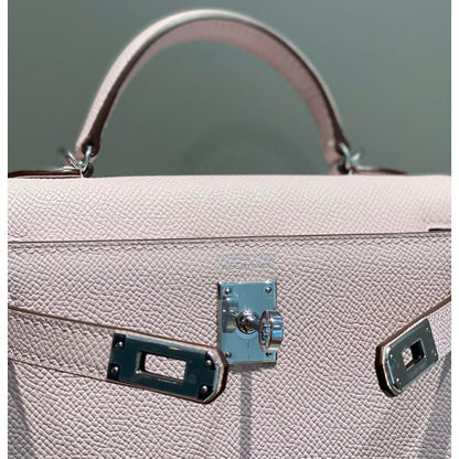 HERM Kelly Mini II Bag In Mauve Pale Epsom Leather PHW