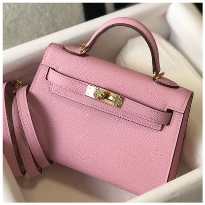 HERM Kelly Mini II Bag In Mauve Sylvestre Epsom Leather GHW
