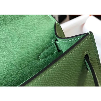 HERM Kelly Mini II Bag In Vert Criquet Epsom Leather GHW
