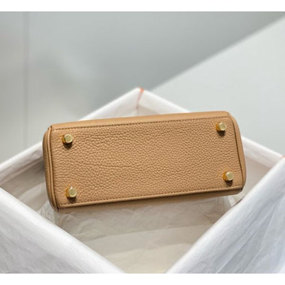 HERM Kelly 20cm Bag In Chai Clemence Leather GHW