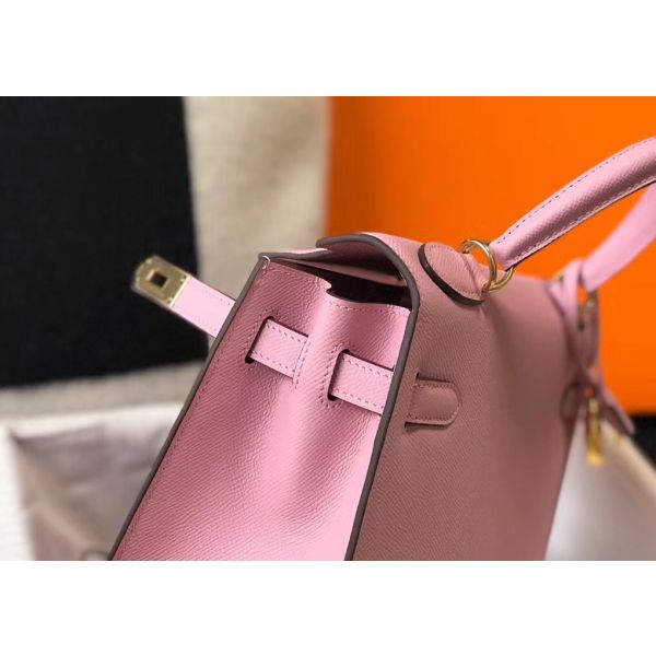 HERM Kelly 25cm Sellier Bag In Mauve Sylvestre Epsom Leather