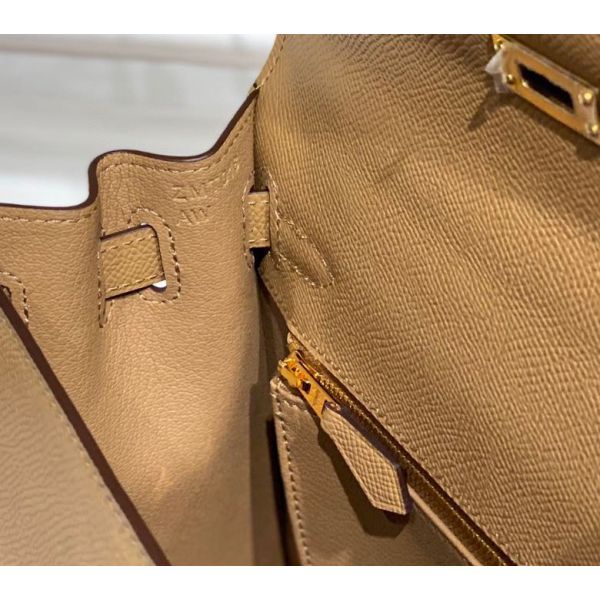 HERM Kelly 28cm Bag In Chai Epsom Leather GHW