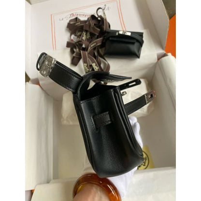 Herm√®s Kelly Moove Handmade Bag in Black Swift Calfskin