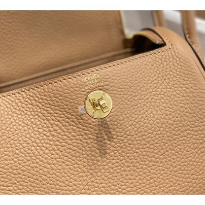 HERM Lindy Mini Bag In Chai Clemence Leather GHW