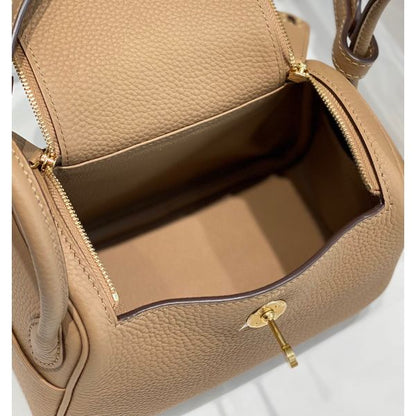 HERM Lindy Mini Bag In Chai Clemence Leather GHW