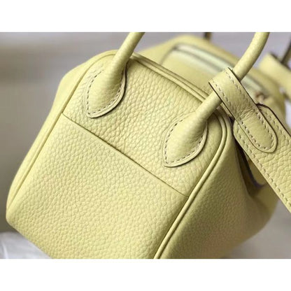 HERM Lindy Mini Bag In Jaune Poussin Clemence Leather GHW