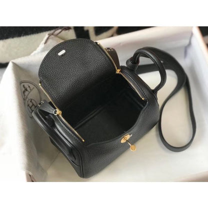 HERM Lindy Mini Bag In Black Clemence Leather GHW