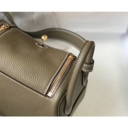 HERM Lindy Mini Bag In Taupe Clemence Leather GHW
