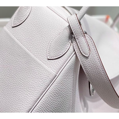 HERM Lindy 26cm Bag in Mauve Pale Clemence Leather