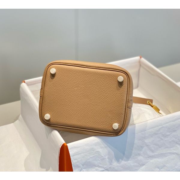 HERM Picotin Lock 18 Bag In Chai Clemence Leather