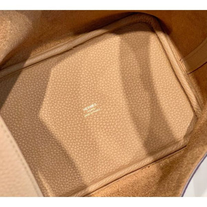 HERM Picotin Lock 18 Bag In Chai Clemence Leather