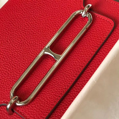 HERM Mini Sac Roulis 18cm Bag In Red Evercolor Calfskin