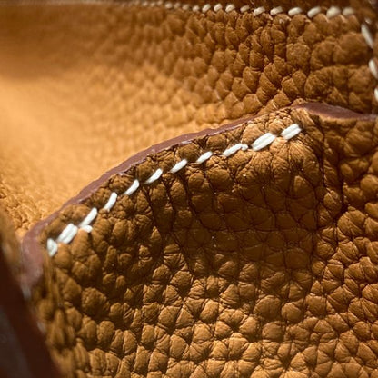 HERM Sac a Depeches 38 Briefcase in Gold Clemence Leather