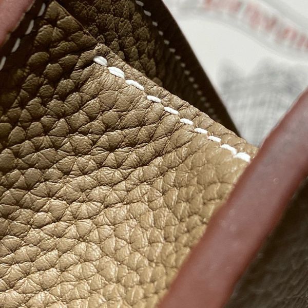 HERM Sac a Depeches 38 Briefcase in Taupe Clemence Leather