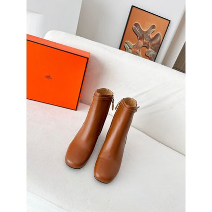 HERM Imperial 50 Ankle Boots in Brown Calfskin