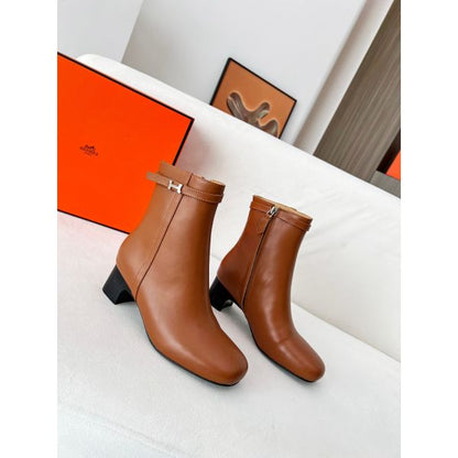 HERM Imperial 50 Ankle Boots in Brown Calfskin