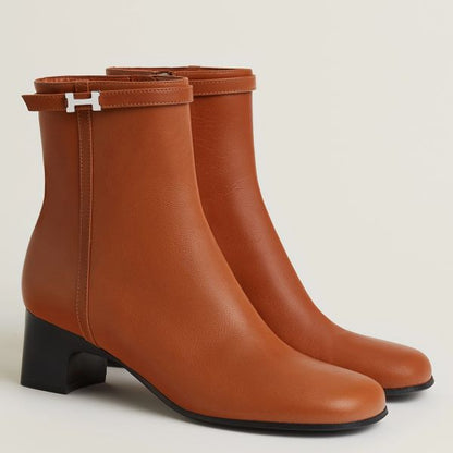 HERM Imperial 50 Ankle Boots in Brown Calfskin