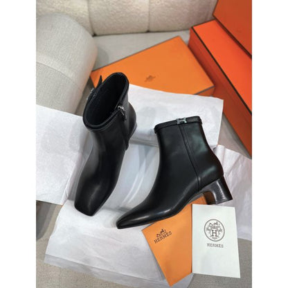 HERM Imperial 50 Ankle Boots in Black Calfskin