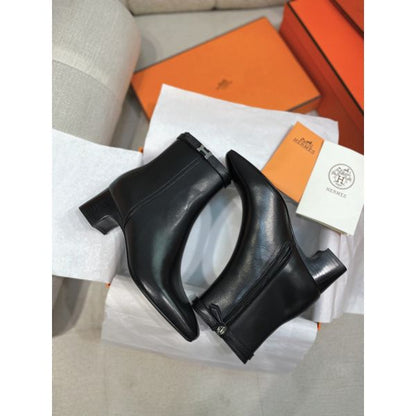 HERM Imperial 50 Ankle Boots in Black Calfskin