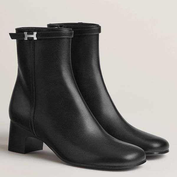 HERM Imperial 50 Ankle Boots in Black Calfskin