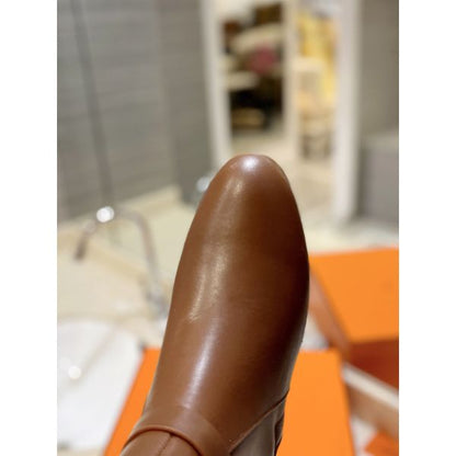 HERM Neo Ankle Boots in Brown Calfskin