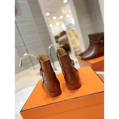 HERM Neo Ankle Boots in Brown Calfskin