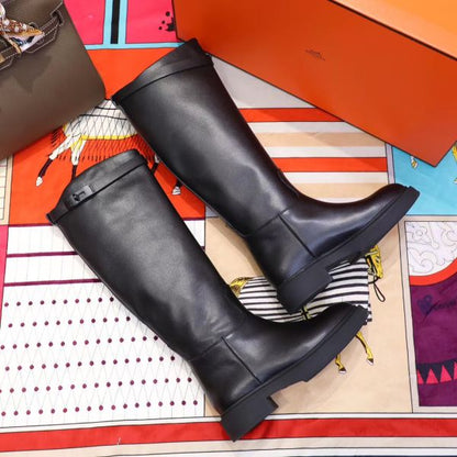 HERM Variation Boots In Black Calfskin