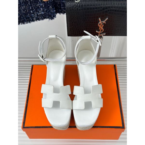HERM Elda Espadrilles in White Leather