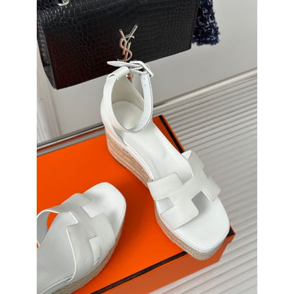 HERM Elda Espadrilles in White Leather