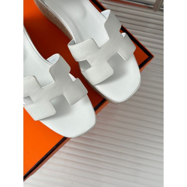 HERM Elda Espadrilles in White Leather