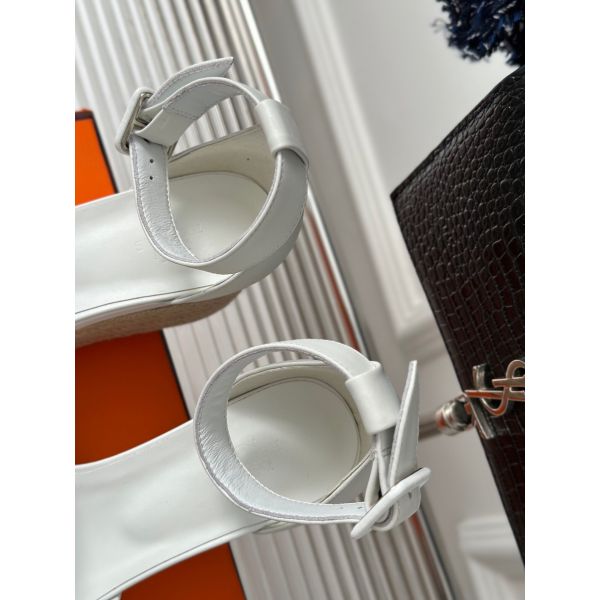 HERM Elda Espadrilles in White Leather